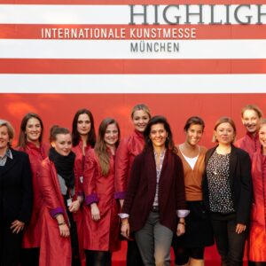 Raffaela Salis with colleagues at Highlights Munich, international art fair at Haus der Kunst, 2010