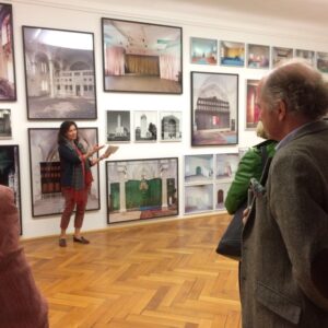 Raffaela Salis at the opening of Johanna Diehl's exhibition 2017 at Galerie Salis